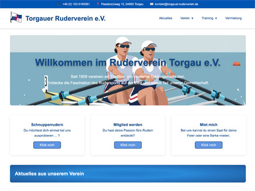 Website Ruderverein Torgau